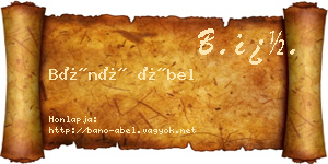 Bánó Ábel névjegykártya