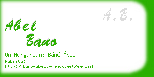 abel bano business card